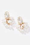 By Anthropologie Pearl Cluster Crystal Drop Earrings In Multi