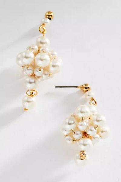By Anthropologie Pearl Cluster Earrings In White