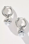 By Anthropologie Pearl Drop Huggie Hoop Earrings