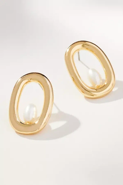 By Anthropologie Pearl Egg In Gold