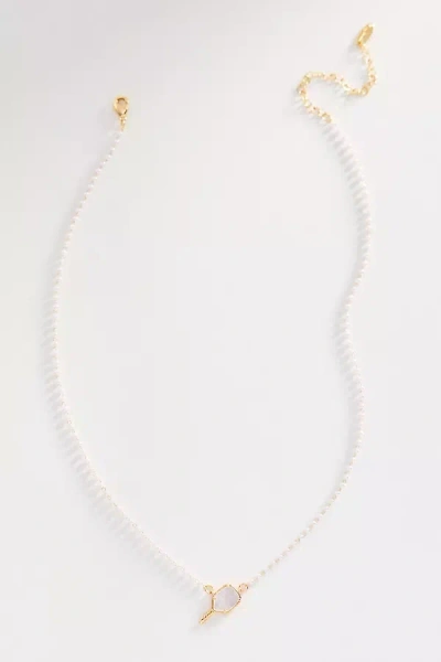 By Anthropologie Pearl Icon Charm Necklace In Orange