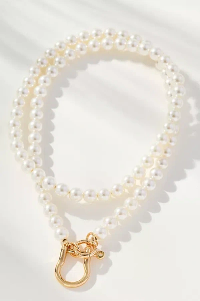 By Anthropologie Pearl Link Necklace In White