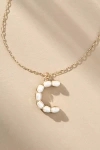 By Anthropologie Pearl Monogram Chain Necklace In Alphabet