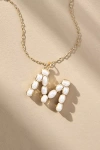 By Anthropologie Pearl Monogram Chain Necklace In Alphabet