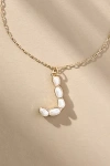 By Anthropologie Pearl Monogram Chain Necklace In Alphabet