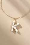 By Anthropologie Pearl Monogram Chain Necklace In Alphabet