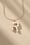 By Anthropologie Pearl Monogram Chain Necklace In Alphabet
