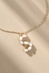 By Anthropologie Pearl Monogram Chain Necklace In Alphabet