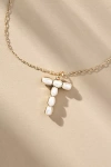 By Anthropologie Pearl Monogram Chain Necklace In Alphabet