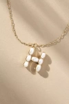 By Anthropologie Pearl Monogram Chain Necklace In Alphabet