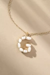 By Anthropologie Pearl Monogram Chain Necklace In Alphabet