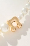 By Anthropologie Pearl Monogram Necklace