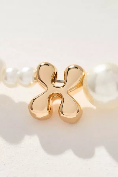 By Anthropologie Pearl Monogram Necklace