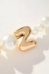 By Anthropologie Pearl Monogram Necklace