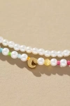 By Anthropologie Pearl Monogram Necklaces, Set Of 2