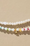By Anthropologie Pearl Monogram Necklaces, Set Of 2