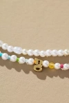 By Anthropologie Pearl Monogram Necklaces, Set Of 2