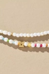 By Anthropologie Pearl Monogram Necklaces, Set Of 2