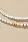 By Anthropologie Pearl Monogram Necklaces, Set Of 2
