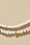 By Anthropologie Pearl Monogram Necklaces, Set Of 2