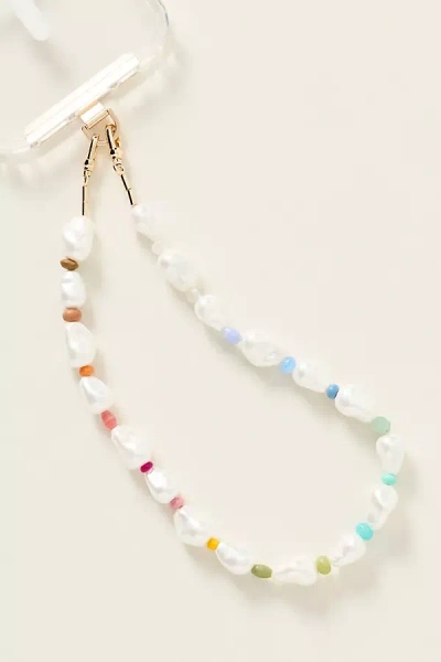 By Anthropologie Pearl Rainbow Phone Chain In Multi