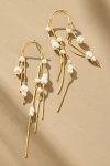 By Anthropologie Pearl Rounded Drop Earrings In White
