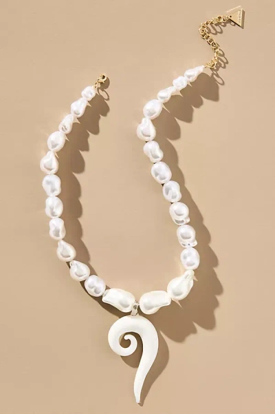 By Anthropologie Pearl Spiral Necklace
