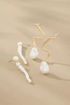 BY ANTHROPOLOGIE PEARLY DROP EARRINGS, SET OF TWO