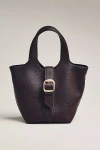 By Anthropologie Pebbled Bucket Tote In Brown