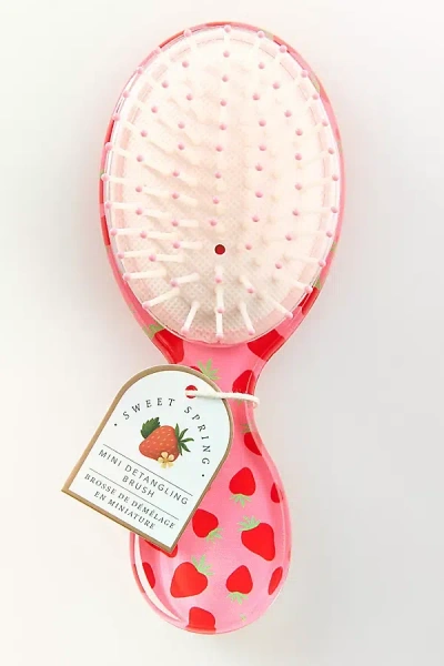 By Anthropologie Picnic Collection Strawberry Printed Mini Brush In Pink
