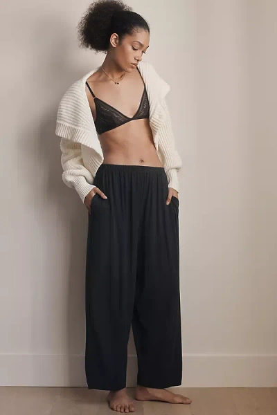 By Anthropologie Piped Pajama Pants In Black