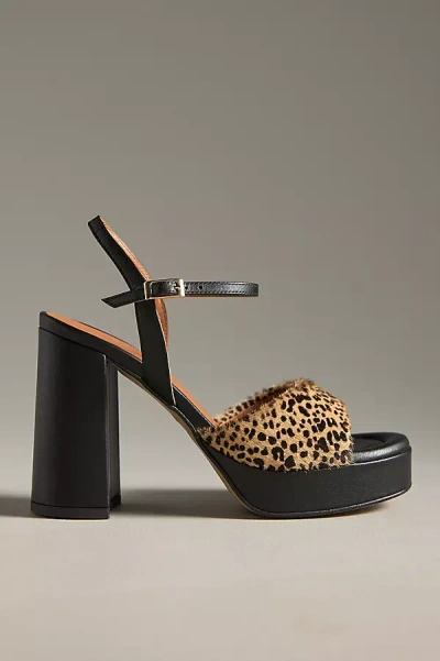 By Anthropologie Platform Heels In Beige