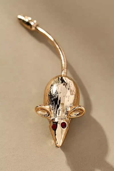 By Anthropologie Playful Pet Brooch In Gold