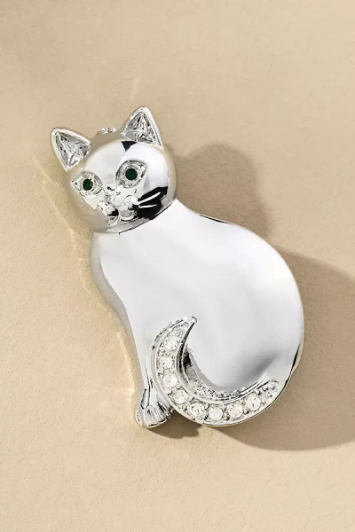 By Anthropologie Playful Pet Brooch In Silver