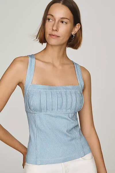 By Anthropologie Pleated Apron Top In Multi