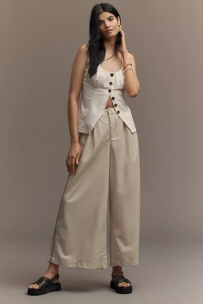 By Anthropologie Pleated Embroidered Balloon Trousers Pants