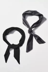 By Anthropologie Pleated Velvet Hair Scarves, Set Of 2 In Multi