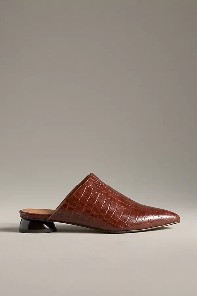 By Anthropologie Pointed-toe Mules In Brown