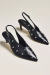By Anthropologie Pointed-toe Slingback Pumps In Black