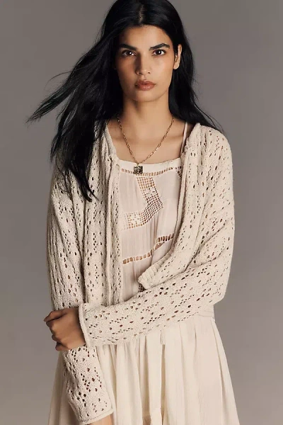 By Anthropologie Pointelle Cardigan Sweater