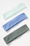 By Anthropologie Pointelle Jersey Stretch Headbands, Set Of 3
