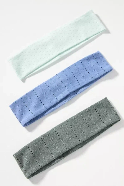 By Anthropologie Pointelle Jersey Stretch Headbands, Set Of 3