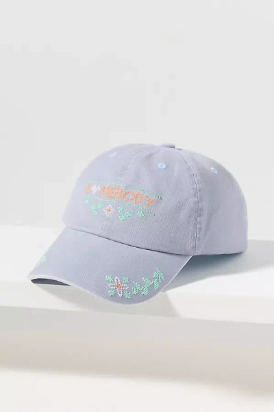 By Anthropologie Pointelle Stitched Baseball Cap In Blue