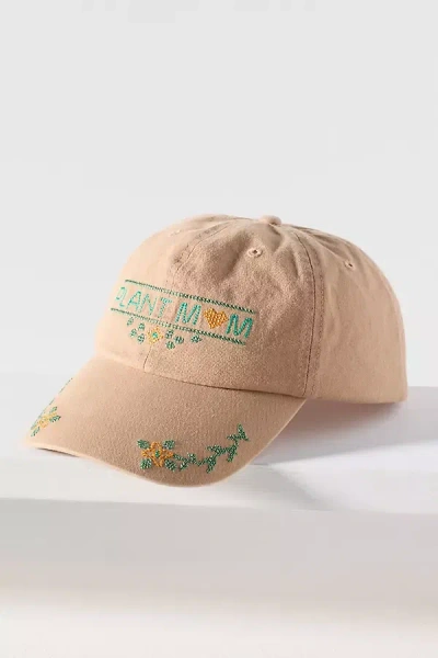 By Anthropologie Pointelle Stitched Baseball Cap In Sand