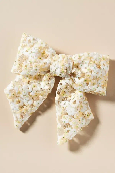 By Anthropologie Precious Floral Hair Bow In Yellow