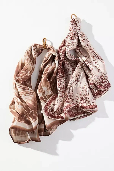 By Anthropologie Printed Hair Scarf In Multi