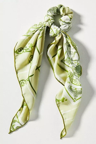By Anthropologie Printed Hair Scarf In Green
