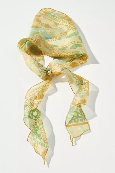 By Anthropologie Printed Hair Scarf In Green
