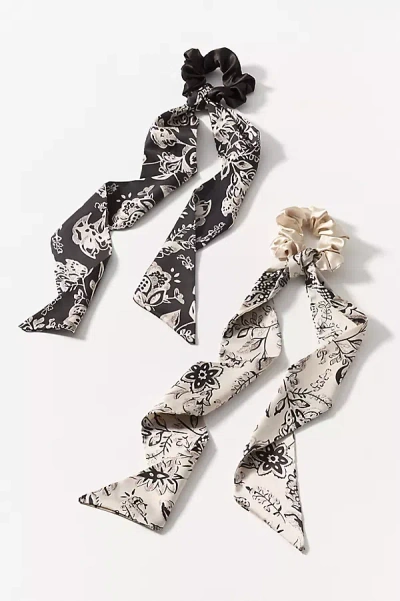 By Anthropologie Printed Hair Scarf Scrunchie In Multicolor