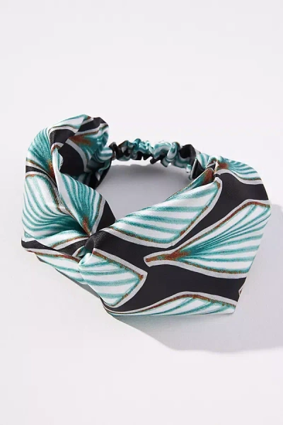 By Anthropologie Printed Headband Scarf In Green
